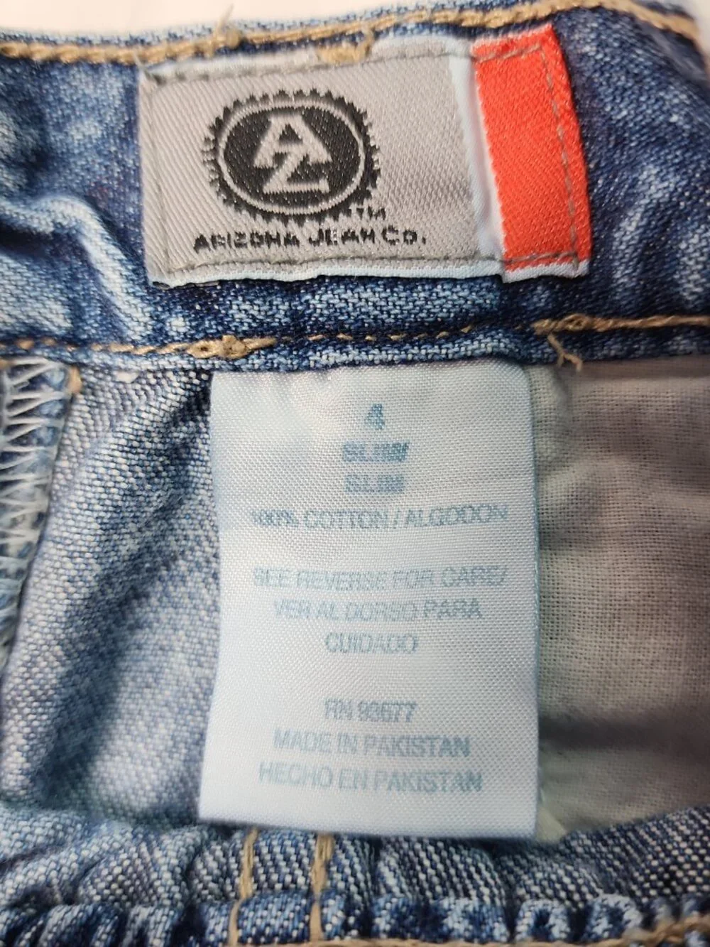 Y2K Arizona Jean Co Kids 4 Slim Paneled Cargo Jeans Baggy Skater Denim VTG